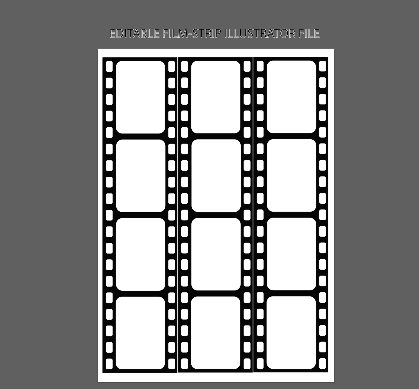 Filmstrip Template (Illustrator File- Editable)