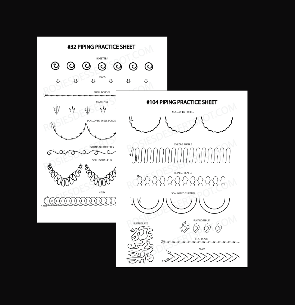 #32 and #104 border piping template and class bundle!